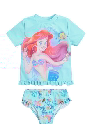 Maillot 2 pièces Polochon et Ariel La petite Sirène Disney Bleu clair