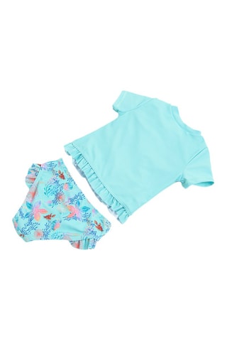 Maillot 2 pièces Polochon et Ariel La petite Sirène Disney Bleu clair