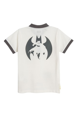 Polo Batman La Ligue des Justiciers DC Comics Ecru et anthracite