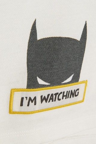 Polo Batman La Ligue des Justiciers DC Comics Ecru et anthracite