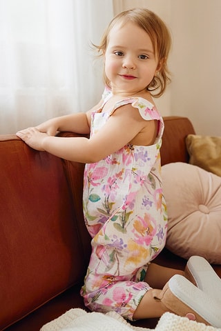 Salopette Blanc et rose