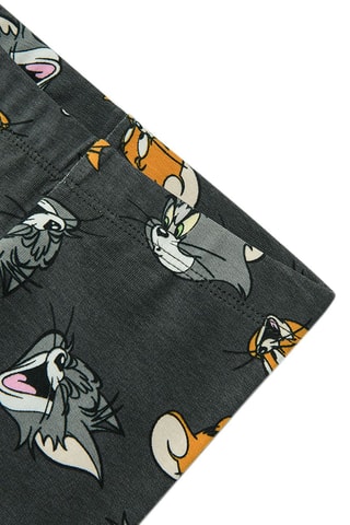 Legging Tom et Jerry Gris foncé chiné
