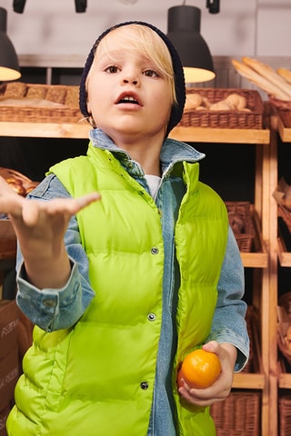 Doudoune sans manches Vert citron