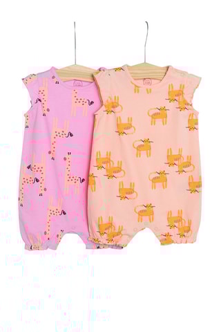 2 barboteuses Rose et saumon