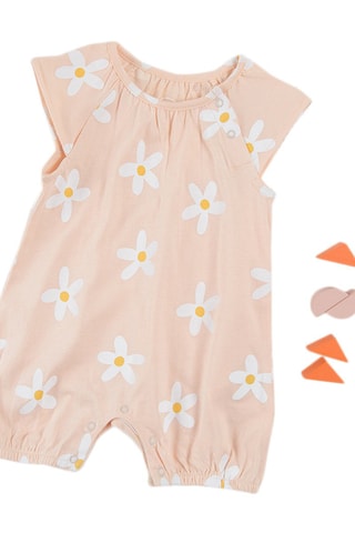 2 barboteuses Blanc et saumon