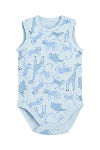 2 bodys Blanc et ciel chiné