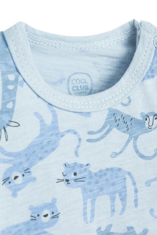 2 bodys Blanc et ciel chiné