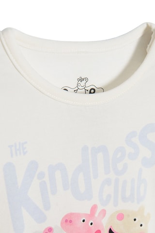 Body et jupe en jean Peppa Pig Blanc et bleu marine