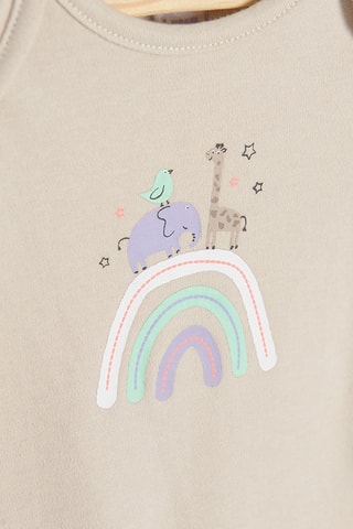 3 bodys Beige, blanc et gris chiné