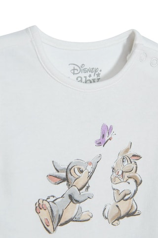 Body et short Ms. Bunny et Panpan Bambi Disney Blanc et beige