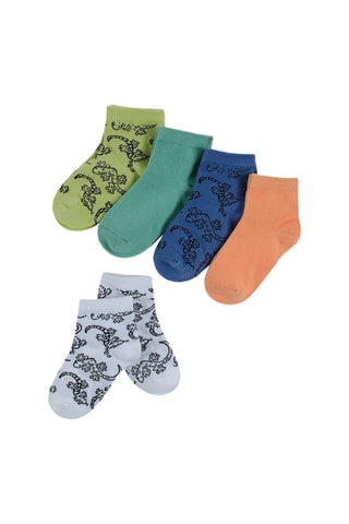 5 paires de chaussettes Vert et blanc