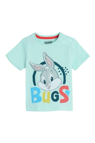 T-shirt et short Bugs Bunny Looney Tunes Vert d’eau et rouge