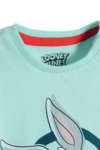 T-shirt et short Bugs Bunny Looney Tunes Vert d’eau et rouge