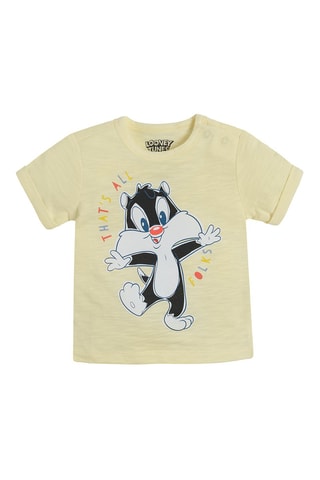 T-shirt Sylvestre Junior Looney Tunes Blanc