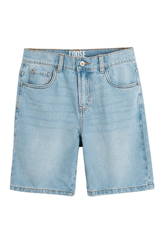 Short en jean Bleu
