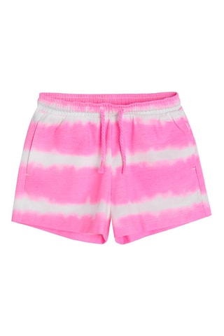 Short tie and dye Rose et blanc