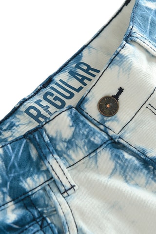 Short en jean tie and dye Bleu