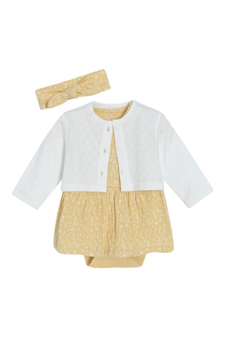 Ensemble 3 pièces Blanc et jaune