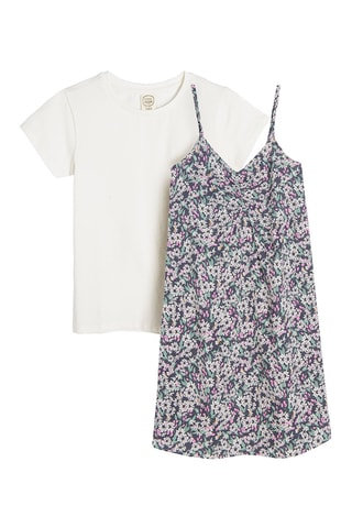 T-shirt et robe Blanc et anthracite