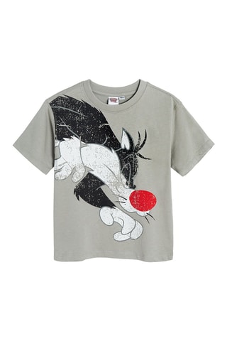 T-shirt et short Sylvestre Looney Tunes Gris