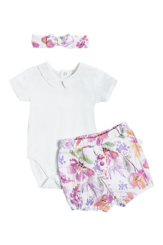 Ensemble 3 pièces Rose et blanc