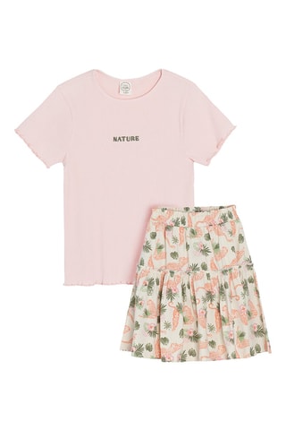 T-shirt et jupe Rose