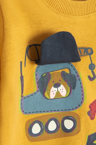 Sweat - Jaune et bleu cobalt