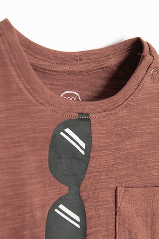 T-shirt - Marron et noir