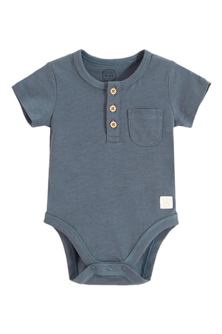 2 bodys - Bleu marine chiné et blanc