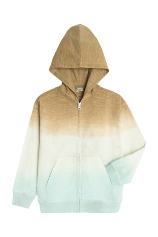 Sweat à capuche dip and dye - Blanc