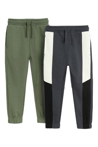 2 joggings - Kaki et bleu nuit