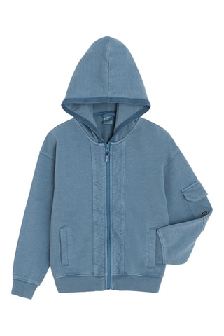 Sweat à capuche - Indigo