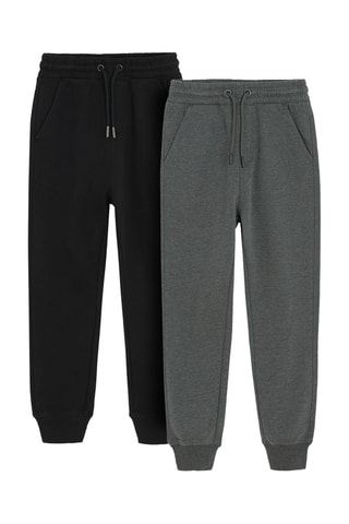 2 joggings - Noir et gris foncé chiné