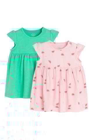 2 robes - Rose et vert clair