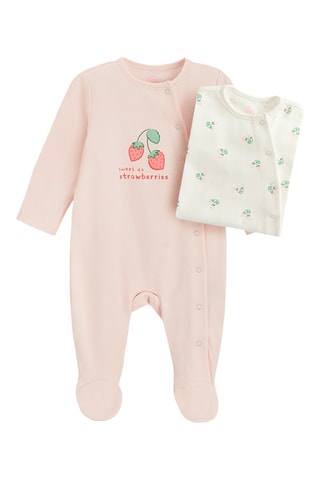 2 grenouillères - Rose poudré