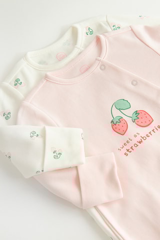 2 grenouillères - Rose poudré