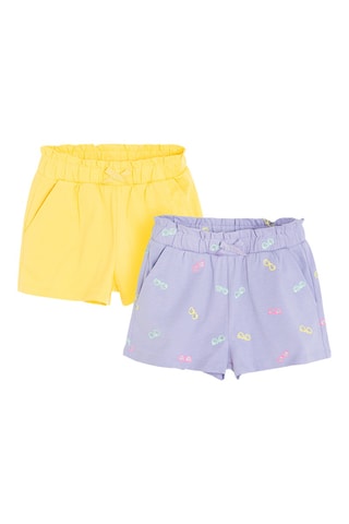 2 shorts - Jaune et mauve