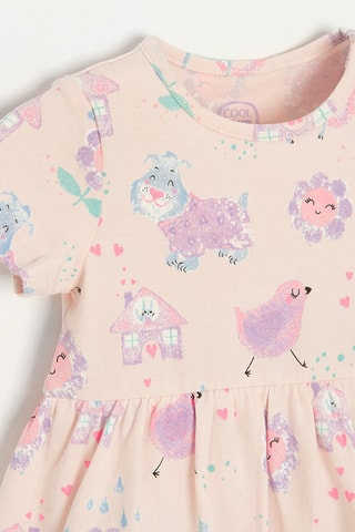 Body-robe et gilet - Mauve et beige