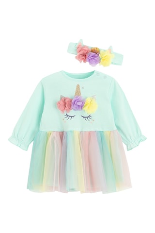 Robe et bandeau - Turquoise