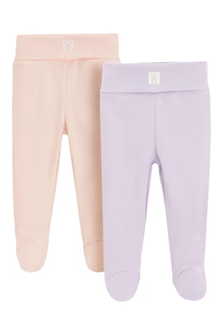 2 pantalons - Saumon et mauve