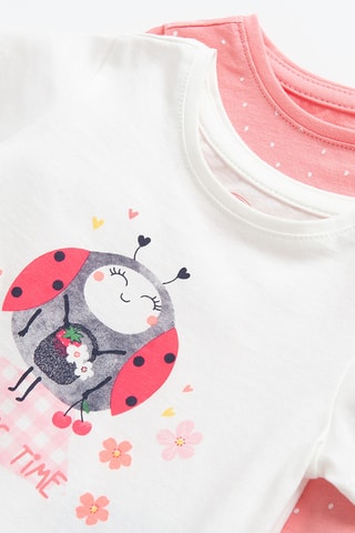 2 t-shirts - Rose et blanc