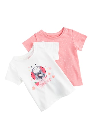 2 t-shirts - Rose et blanc