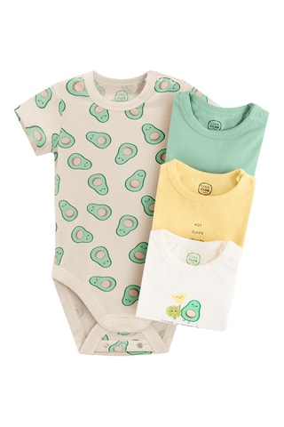 4 bodys - Beige et vert