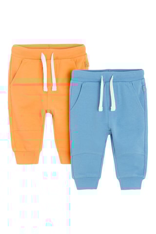 2 pantalons - Bleu cobalt et orange