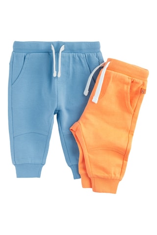 2 pantalons - Bleu cobalt et orange