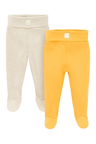 2 pantalons - Beige et jaune