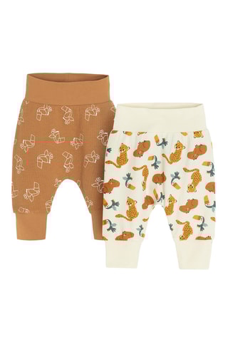 2 joggings - Marron et écru