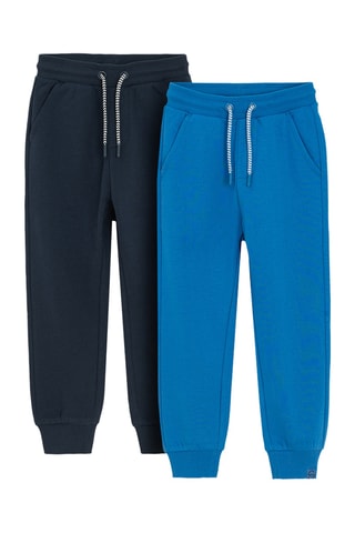 2 joggings - Noir et bleu cobalt