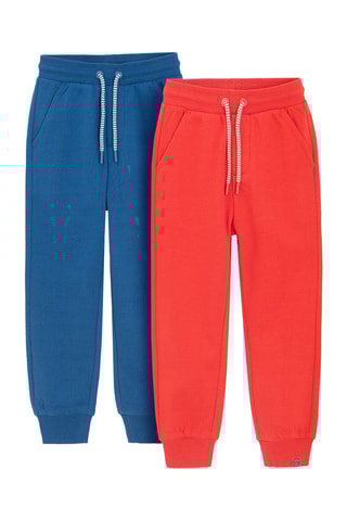 2 joggings - Bleu cobalt et rouge