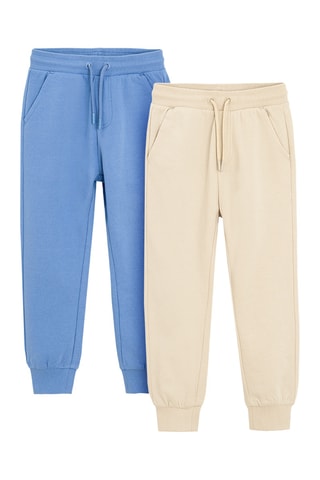 2 joggings - Bleu clair et beige